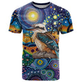Australian Kookaburra Indigenous T Shirt Aboriginal Dot Painting