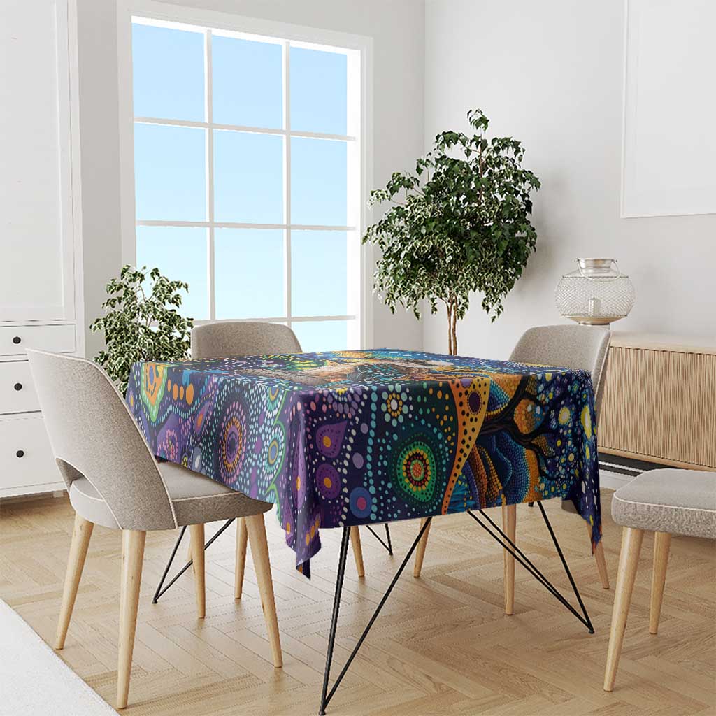 Australian Kookaburra Indigenous Tablecloth Aboriginal Dot Painting