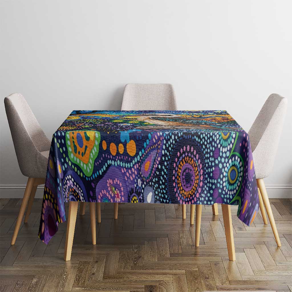 Australian Kookaburra Indigenous Tablecloth Aboriginal Dot Painting