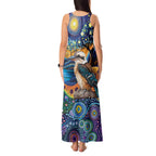 Australian Kookaburra Indigenous Tank Maxi Dress Aboriginal Dot Painting