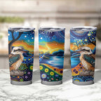 Australian Kookaburra Indigenous Tumbler Cup Aboriginal Dot Painting