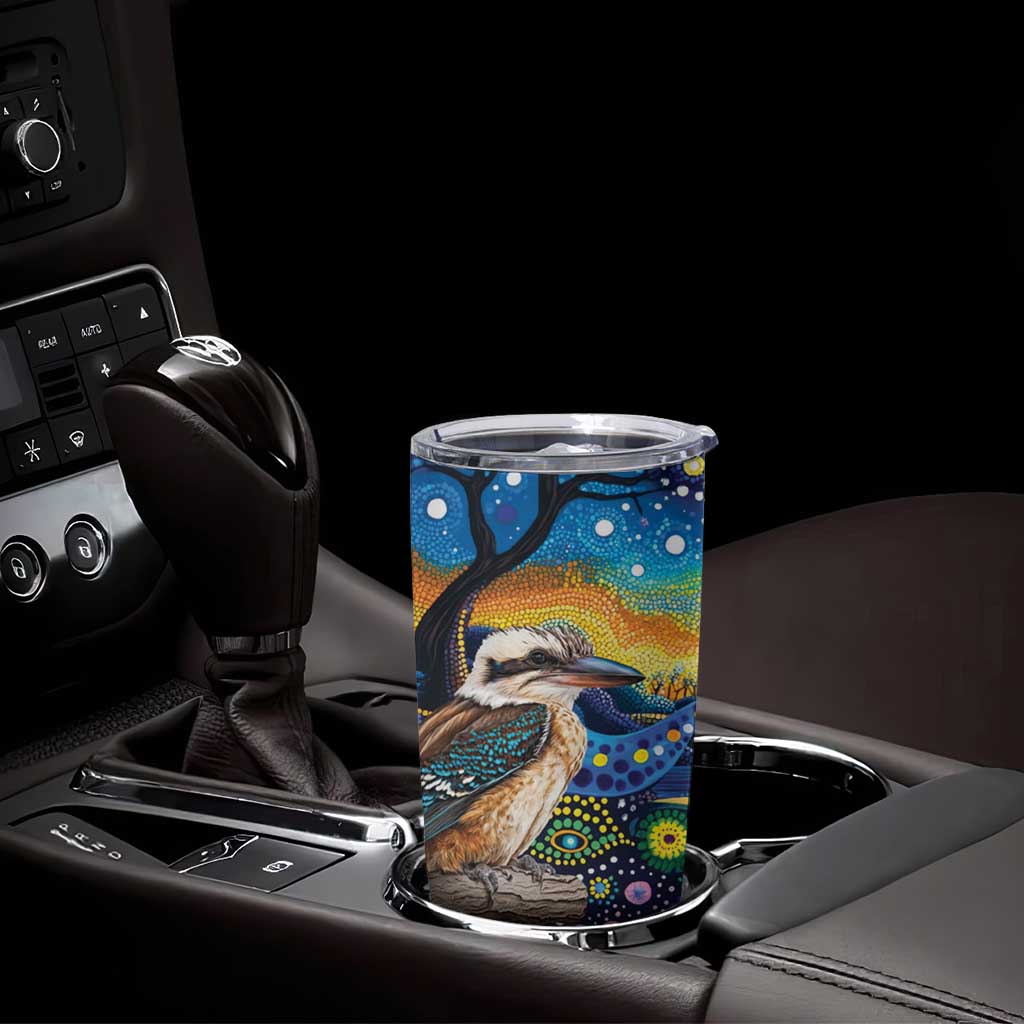 Australian Kookaburra Indigenous Tumbler Cup Aboriginal Dot Painting