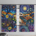 Australian Kookaburra Indigenous Window Curtain Aboriginal Dot Painting