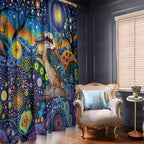 Australian Kookaburra Indigenous Window Curtain Aboriginal Dot Painting