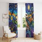 Australian Kookaburra Indigenous Window Curtain Aboriginal Dot Painting