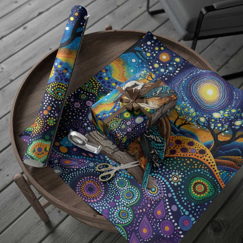 Australian Kookaburra Indigenous Wrapping Paper Aboriginal Dot Painting - Aussie Hoodie