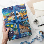 Australian Kookaburra Indigenous Wrapping Paper Aboriginal Dot Painting - Aussie Hoodie