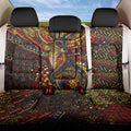 Kangaroo At Night Art Back Car Seat Cover Aboriginal Dot Painting