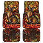 Kangaroo At Night Art Car Mats Aboriginal Dot Painting