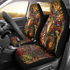 Kangaroo At Night Art Car Seat Cover Aboriginal Dot Painting