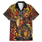 Kangaroo At Night Art Family Matching Mermaid Dress and Hawaiian Shirt Aboriginal Dot Painting