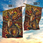 Kangaroo At Night Art Garden Flag Aboriginal Dot Painting