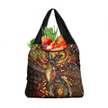 Kangaroo At Night Art Grocery Bag Aboriginal Dot Painting