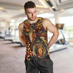 Kangaroo At Night Art Men Tank Top Aboriginal Dot Painting
