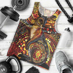 Kangaroo At Night Art Men Tank Top Aboriginal Dot Painting