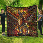 Kangaroo At Night Art Quilt Aboriginal Dot Painting