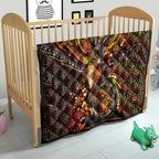 Kangaroo At Night Art Quilt Aboriginal Dot Painting