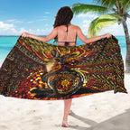 Kangaroo At Night Art Sarong Aboriginal Dot Painting