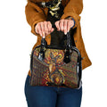 Kangaroo At Night Art Shoulder Handbag Aboriginal Dot Painting