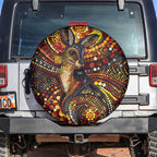 Kangaroo At Night Art Spare Tire Cover Aboriginal Dot Painting