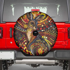 Kangaroo At Night Art Spare Tire Cover Aboriginal Dot Painting