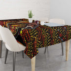 Kangaroo At Night Art Tablecloth Aboriginal Dot Painting