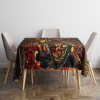 Kangaroo At Night Art Tablecloth Aboriginal Dot Painting