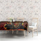 Kangaroo At Night Art Tablecloth Aboriginal Dot Painting