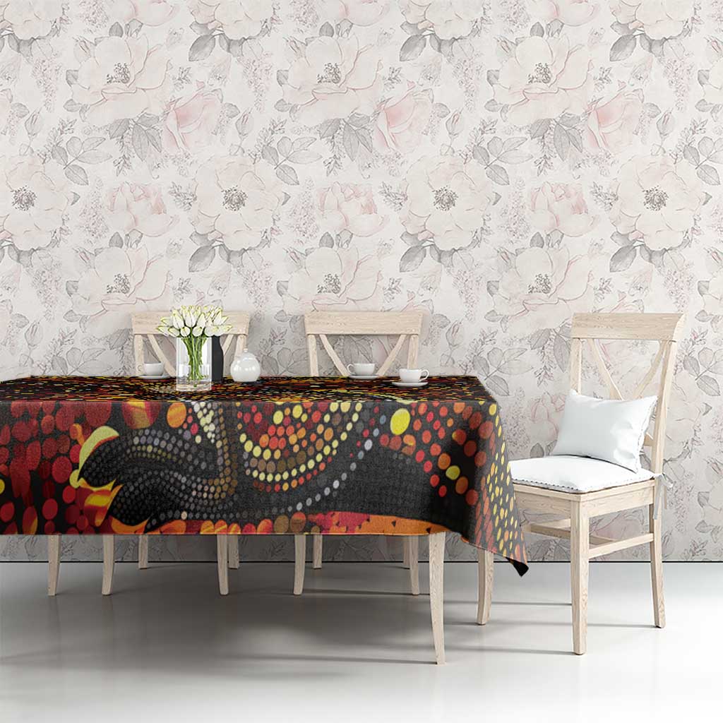 Kangaroo At Night Art Tablecloth Aboriginal Dot Painting