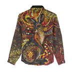 Kangaroo At Night Art Women Casual Shirt Aboriginal Dot Painting