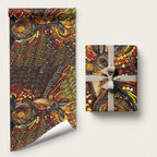 Kangaroo At Night Art Wrapping Paper Aboriginal Dot Painting - Aussie Hoodie