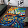 Sydney Opera House Area Rug Aboriginal Dot Painting