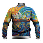 Sydney Opera House Baseball Jacket Aboriginal Dot Painting