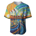 Sydney Opera House Baseball Jersey Aboriginal Dot Painting