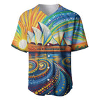 Sydney Opera House Baseball Jersey Aboriginal Dot Painting