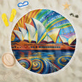 Sydney Opera House Beach Blanket Aboriginal Dot Painting