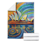 Sydney Opera House Blanket Aboriginal Dot Painting