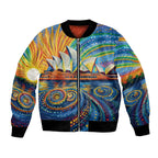 Sydney Opera House Bomber Jacket Aboriginal Dot Painting