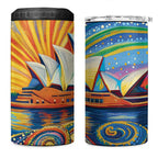 Sydney Opera House 4 in 1 Can Cooler Tumbler Aboriginal Dot Painting