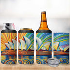 Sydney Opera House 4 in 1 Can Cooler Tumbler Aboriginal Dot Painting