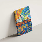 Sydney Opera House Canvas Wall Art Aboriginal Dot Painting