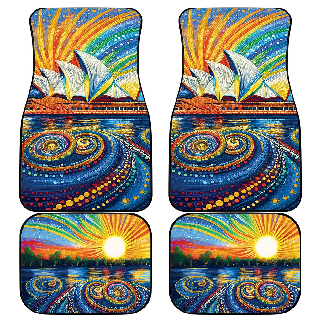 Sydney Opera House Car Mats Aboriginal Dot Painting