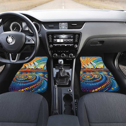 Sydney Opera House Car Mats Aboriginal Dot Painting