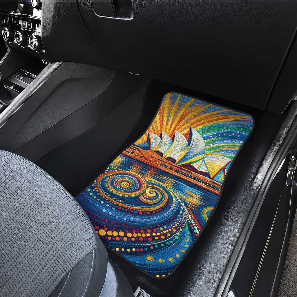 Sydney Opera House Car Mats Aboriginal Dot Painting