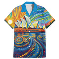 Sydney Opera House Family Matching Mermaid Dress and Hawaiian Shirt Aboriginal Dot Painting