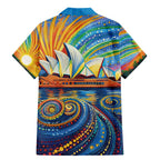 Sydney Opera House Family Matching Mermaid Dress and Hawaiian Shirt Aboriginal Dot Painting