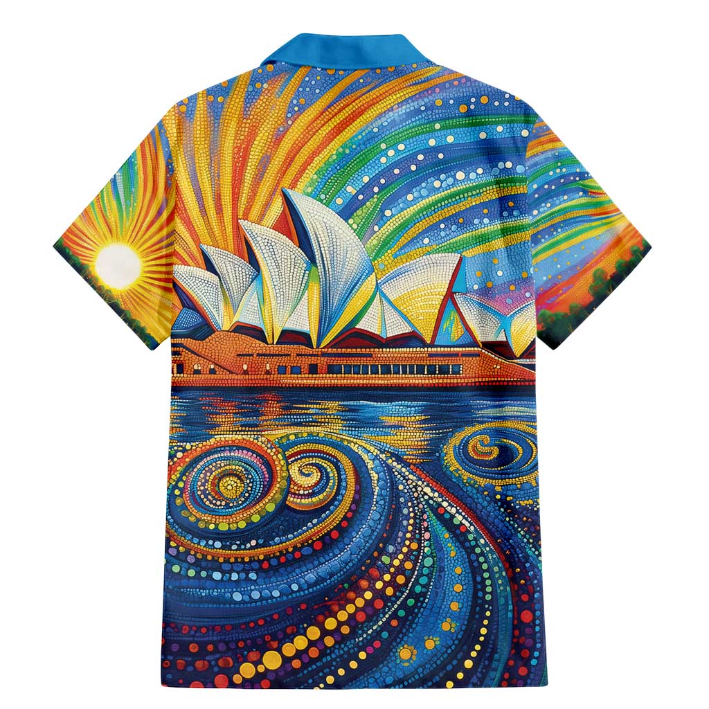 Sydney Opera House Family Matching Mermaid Dress and Hawaiian Shirt Aboriginal Dot Painting
