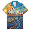 Sydney Opera House Family Matching Summer Maxi Dress and Hawaiian Shirt Aboriginal Dot Painting
