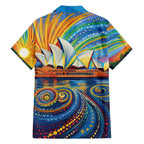 Sydney Opera House Family Matching Summer Maxi Dress and Hawaiian Shirt Aboriginal Dot Painting
