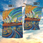 Sydney Opera House Garden Flag Aboriginal Dot Painting